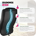 Miniatyrbild 5 av 9: tectake Ergonomisk kontorsstol Svart