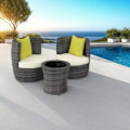Miniatyrbild 10 av 10: tectake Loungeset i konstrotting Nice 2+1+1 grå