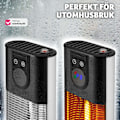 Miniatyrbild 5 av 11: tectake Infravärmare Solaris Terra 1500W med timerfunktion Svart