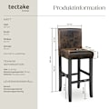 Miniatyrbild 6 av 9: tectake Barstol i konstläder -  per styck Brun