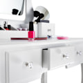 Miniatyrbild 8 av 11: tectake Claire sminkbord med pall Vit