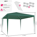 Miniatyrbild 6 av 11: tectake Paviljong Kara 3x3 m Grön