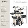 Miniatyrbild 6 av 10: tectake Katt klösträd, klösmöbel Gismo Vit