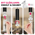 Miniatyrbild 4 av 11: tectake Taklampa Lumea, 4-glödlampor, längdjusterbara kablar Svart