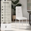Miniatyrbild 2 av 8: tectake Set matstolar Julien -  Uppsättning om 4 Vit