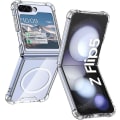 Pikkukuva 1 / 5: Z Flip 5 kirkas case, magneettinen kristallinkirkas iskunkestävä case Samsung Galaxy Z Flip 5:lle, yhteensopiva Magsafen kanssa Transparent