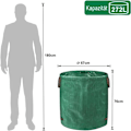 Miniatyrbilde 2 av 4: NAIZY Hageposer Sett med 3 Hageposer 272L Heavy Duty Hageavfallsposer Hageavfallspose Robust PP avfallspose