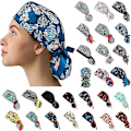 Miniatyrbild 1 av 2: Fashion Printed Scrub Cap for Doctors/Nurses/Vets/Chefs with Ties