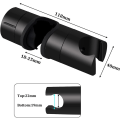 Miniatyrbillede 2 af 5: Bruseholder, universal sort brusehovedholder til 18-25 mm brusestang Solid abs tykkere og opgraderet version brusehovedholder, matsort