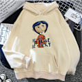 Miniatyrbillede 3 af 5: Coraline Hoodies til Kvinder Sjove Grafisk Sweatshirt Langærmet Hættetrøje 65151 M