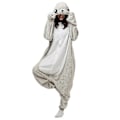 Miniatyrbild 3 av 5: Grå säl onesie för vuxna kvinnor och män djur kigurumi pyjamas tecknad pyjamas hemmakläder halloween cosplay festdräkt M