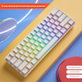 Miniatyrbild 2 av 3: Trådbunden 60% Mekaniskt Speltangentbord RGB Bakgrundsbelyst Kompakt 61 Tangenter Mini Tangentbord Med Blå Brytare För Windows PC