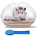 Miniatyrbillede 1 af 5: Hamster Sandbadekar Hamster Sandbad Beholder Lille Dyr Badekar med Sandskovl til Dværg Hamster Marsvin Kæledyrsbur Tilbehør. (M)