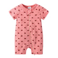 Miniatyrbilde 1 av 5: 2023 Unisex Babyklær for Nyfødte - Korte Ermer, Romper, Myk Bomullsstoff, Baby-Pyjamas, Body Suit 4 12-24m