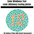 Miniatyrbillede 2 af 5: Ishihara farveblindhedstestbog - 38 plader, optometri visionstestdiagrammer til farveblindhed