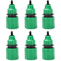 Miniatyrbilde 1 av 5: Hageslange Rør Enveis Adapter Kran Kobling Fittings For Vanning Pakke med 6