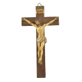 Miniatyrbillede 5 af 5: Harpiks krucifiks Jesus Kristus på stativet Kors figur til hjem kapel ornament