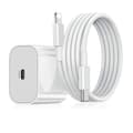 3-pakning 20W lader + 2m Lightning-kabel for lading og overføring 3-PACK 2M laddkabel