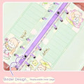 Miniatyrbillede 4 af 5: Løst blad notesbog bærbar tegneserie kawaii daglig dagsorden dagbog scrapbooking journal brevpapir skoleartikler studerende notesblok (lilla)
