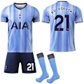 Miniatyrbillede 1 af 2: 24-25 Tottenham Hotspur Ny Sæson Udebanetrøje Børn Fodboldtrøje Nr. 21 Kulusevski 16