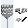 Miniatyrbilde 3 av 5: 14\" perforert pizzabrett, lang stang hardanodisert aluminium pizzabrett, super stor svingbar pizzabrett, profesjonell pizzapadle, total størrelse 34.8\"