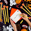 Miniatyrbillede 4 af 7: T 30 stk. Halloween Thanksgiving Day græskar penne bulk søde Kawaii sorte skrivepenne kuglepenne til kontor skoleartikler
