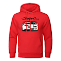 Pikkukuva 1 / 5: 2023 Initial D Supra Hupparit Miehille ja Naisille Rento Pitkähihainen Löysä Urheiluhuippari JDM-Painatus Puloveri Red S