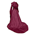 Pikkukuva 4 / 8: Goottilainen Huppupuku Morsiuspuku Cosplay Halloween Claret 4XG