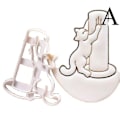 Miniatyrbilde 1 av 4: 1/3 stk Kattkjeksformer Kitty Butt Form DIY Kjekskjeksform Stempel Bakeware A