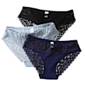 Miniatyrbillede 2 af 5: Damer Sexy Blondertrusser Tynde Åndbare Lingeri 3 Stk/Sæt set 2  3pcs XL