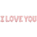 Miniatyrbild 5 av 5: 16 tum I LOVE YOU Set Aluminiumfolie Ballong Alla hjärtans dag Dekoration Bröllop Silver ILOVEYOU