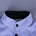 Miniatyrbilde 5 av 5: 2023 Hotsalg Baby Gutter Blå Stripete Langærmet Skjorte Suspenders Jeans Todelt Casual Dress 1 3-4T