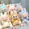 Miniatyrbillede 3 af 5: Labubu Heart-beating Macaroon Vinyl Face Sit Party Anden Generations Blind Box cheerful