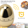 Miniatyrbilde 2 av 5: 60 Minutter Egg Modell Mekanisk Timer Matlaging Vekkerklokke Manuell Timer For Kjøkken Gold