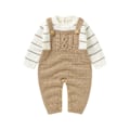 Miniatyrbild 1 av 5: Nyfödda Bebispojkar Flickor Långärmad Stickad Romper En-Del Jumpsuit Spädbarnskläder Höst Vinter 82W1052-42 3M
