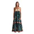 Pikkukuva 1 / 5: Naisten kesämekko, kukallinen olkaimeton rantamekkok, boheemi maxi-mekko, rento ranta- ja Havaiji-vapaa-ajanmekko style:style2; M