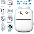 Pikkukuva 2 / 5: Mini-lämpötulostin, kannettava 200 dpi:n langaton Bluetooth-valokuvatulostin, jossa on 5 rullaa lämpöpaperia, iOS- ja Android-sovellukseen Blue Print paper