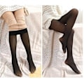 Miniatyrbilde 3 av 3: Magic Ekstra Tykke Varme Vinter Dobbeltforet Stretch Termiske Fleece Tights For Kvinner Black
