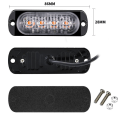 Miniatyrbilde 2 av 10: 4stk Strobe blinkende varsellampe GUL 4STK 4STK Gul Yellow 4Pcs-4Pcs