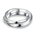 Miniatyrbilde 1 av 5: 925 Sterling Sølv Dobbel Spiral Ring Mote Sjarmerende for Kvinner