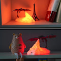 Miniatyrbilde 2 av 5: Fire Dragon-lamper, 3d-trykt nattlys for barn, led månelys, usb-dragelampe juledragegaver Red--Fire Dragon