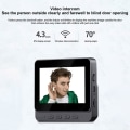Miniatyrbilde 5 av 5: Ringeklokke Trådløs intelligent visuell ringeklokke, trådløs visuell ringeklokke, 4,3 tommers skjerm, Home Intelligent toveis intercom, videomonitor