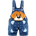 Miniatyrbilde 1 av 5: Søte baby sommer-jeansoveraller, småbarnsdenim 3D tegneserie-dyre-shorts Blue 100