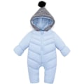 Miniatyrbillede 1 af 5: One Piece Tøj Yderbeklædning Vinterjakke med Hætte Jumpsuit Varmt Jumpsuit til 0-18 Måneder Baby Drenge Piger Blue M