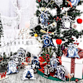 Miniatyrbilde 4 av 5: Julepynt 2024 Adventskalender 24 Stykker Gaveposer DIY Papir Klistremerker Trepynt Jul grey