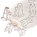 Miniatyrbilde 1 av 3: 1/3 stk Kattkjeksformer Kitty Butt Form DIY Kjekskjeksform Stempel Bakeware 3PCS