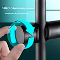 Miniatyrbillede 4 af 5: Bruseholder, universal sort brusehovedholder til 18-25 mm brusestang Solid abs tykkere og opgraderet version brusehovedholder, matsort