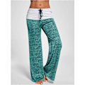 Miniatyrbillede 3 af 5: 2022 Løse Brede Ben Leggings Dansebukser Snøreliv Patchwork Løse Sportsbukser til Kvinder Gray M