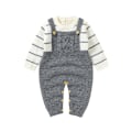Miniatyrbild 2 av 5: Nyfödda Bebispojkar Flickor Långärmad Stickad Romper En-Del Jumpsuit Spädbarnskläder Höst Vinter 82W1052-42 12M
