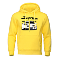 Pikkukuva 1 / 5: 2023 Initial D Supra Hupparit Miehille ja Naisille Rento Pitkähihainen Löysä Urheiluhuippari JDM-Painatus Puloveri Yellow L